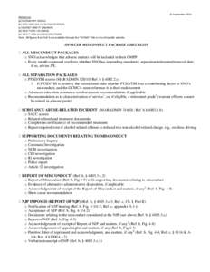 25 September 2014 References (a) SECNAVINST 1920.6C (b) MCO 5800.16A CH 7(LEGADMINMAN) (c) JAGINST 5800.7F (JAGMAN) (d) MCO P1070.12K (IRAM)