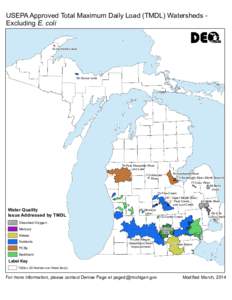 USEPA Approved Total Maximum Daily Load (TMDL) Watersheds Excluding E. coli ~~ DE ··