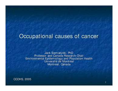 Organochlorides / Endocrine disruptors / Nitro compounds / International Agency for Research on Cancer / Medicine / Carcinogen / Carcinogenesis