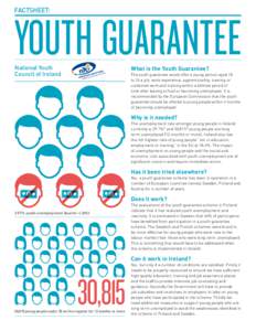 FACTSHEET:  YOUTH GUARANTEE National Youth Council of Ireland