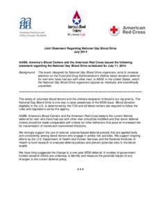 Microsoft Word - Joint Statement_National Gay Blood Drive_FINAL_061114.docx