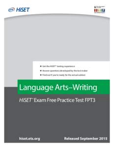 HiSET Practice Test Writing 14A
