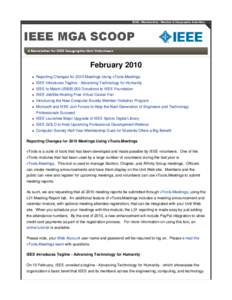 IEEE | Membership | Member & Geographic Activities  February 2010   Reporting Changes for 2010 Meetings Using vTools.Meetings