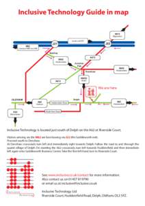 Inclusive Technology Guide in map A672 Ripponden Leeds and M1