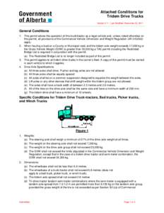 Attached Conditions for Tridem Drive Trucks Version[removed]Last Modified: December 22, 2011 ________________________________________________________________________________________________________________________________