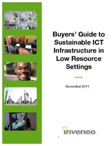 Buyers’ Guide to Sustainable ICT Infrastructure in Low Resource Settings l l l