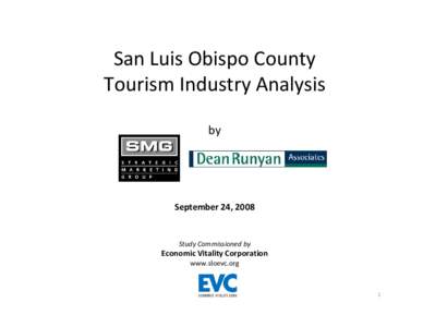 San Luis Obispo County Tourism Industry Analysis