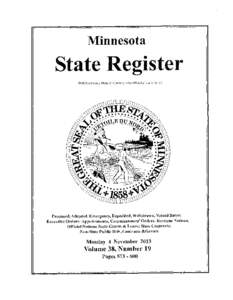 Minnesota State Register   (Pub!i::;hcd every Monday (Tuesday \Vhcn Monday is a holiday.)