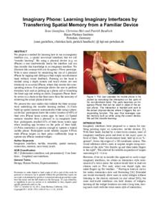 Imaginary Phone: Learning Imaginary Interfaces by Transferring Spatial Memory from a Familiar Device
