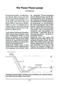 Wie Wasser Wasser pumpt Ueli Gutknecht Ein Perpetuum mobile – eine Maschine,