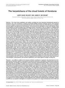 Copyright © 2003 Wilson and McCranie. This is an open-access article distributed under the terms of the Creative Commons Attribution License, which permits unrestricted use, distribution, and reproduction in any medium, provided the original work is properly cited. http://creativecommons.org/licenses/by/1.0/