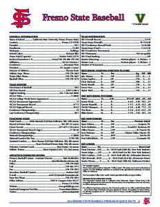 Fresno /  California / California State University /  Fresno / Sports in the United States / Mountain West Conference / Fresno County /  California / Cal State Bakersfield Roadrunners baseball team / Fresno State Bulldogs baseball team / Geography of California / Fresno State Bulldogs baseball / Pete Beiden Field