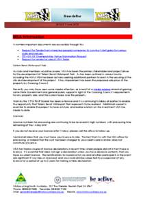 Newsletter[removed]June 2013 MSA Information A number important documents are accessible through this: 