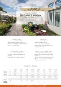 PREMIUM PACKAGE  elegance Jardin Enjoy a unique experience in an oasis of calm