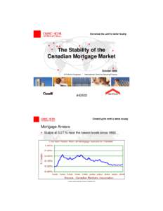 The Stability of the Canadian Mortgage Market October 2008 27th World Congress - International Union for Housing Finance  CANADA MORTGAGE AND HOUSING CORPORATION