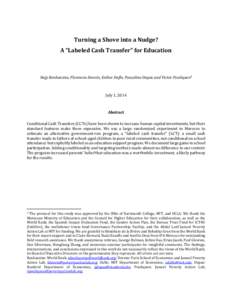 Socioeconomics / Conditional Cash Transfer / Welfare reform / Evaluation / Oportunidades / Aid / Impact evaluation / Poverty / Economic development / Development / Social programs