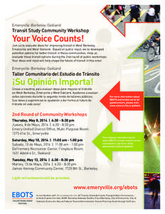 Emeryville-Berkeley-Oakland  Transit Study Community Workshop