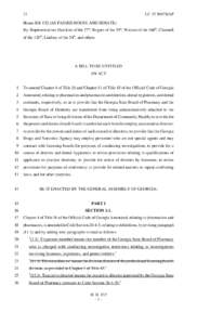 13  LC 33 5047S/AP House Bill 132 (AS PASSED HOUSE AND SENATE) By: Representatives Hawkins of the 27th, Rogers of the 29th, Watson of the 166th, Channell