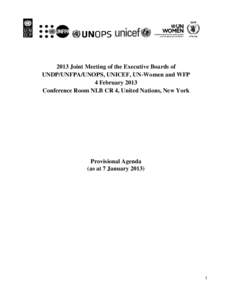 Babatunde Osotimehin / World Food Programme / UNICEF / Michelle Bachelet / Under-Secretary-General of the United Nations / United Nations / United Nations Development Group / United Nations Office for Project Services