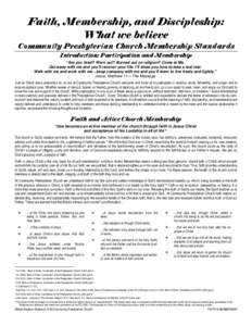 Microsoft Word - FAITH & MEMBERSHIP.doc