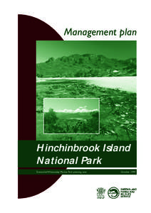 Management plan  Hinchinbrook Island National Park Townsville/Whitsunday Marine Park planning area