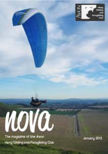 The magazine of the Avon Hang Gliding and Paragliding Club nova Jan 2013 January 2013