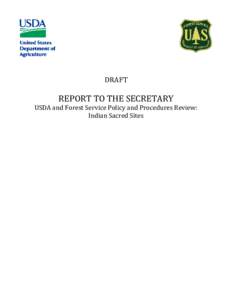 Report to the Secretary of Agriculture