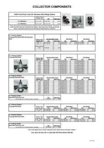 COLLECTOR COMPONENTS NEW!! One-Piece Cast 201 Stainless Steel Merge Bullets Primary Tube Diameter OD  P/N