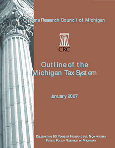 Outline of the Michigan Tax System