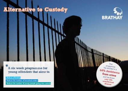 Alternative to Custody  A six week programme for young offenders that aims to: - Reduce offending - Reduce the number of breached orders