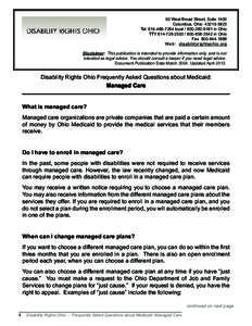 50 West Broad Street, Suite 1400 Columbus, Ohio[removed]Tel[removed]local[removed]in Ohio TTY[removed][removed]in Ohio Fax[removed]Web: disabilityrightsohio.org