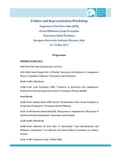 Politics and Representation Programme