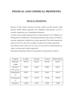 PHYSICAL AND CHEMICAL PROPERTIES  PHYSICAL PROPERTIES