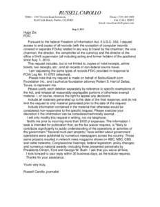 [removed]FDIC chairman, etc. TRAVEL FOIA.DOC