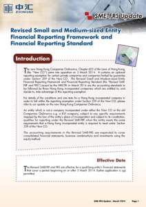 Revised Small and Medium-sized Entity Financial Reporting Framework and Financial Reporting Standard Introduction  T