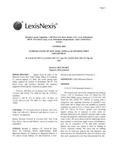 Page 1  Brenda Cornell, Appellant, v 360 West 51st Street Realty, LLC, et al., Defendants, 360 W. 51st Street Corp., et al., Defendants-Respondents. (And a Third-Party Action, 4810