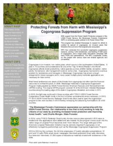 ABOUT NASF The mission of the National Association of State Foresters is to represent state and