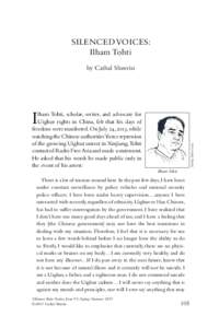 SILENCED VOICES: Ilham Tohti by Cathal Sheerin I