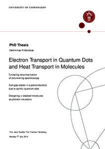 UNIVERSITY OF COPENHAGEN  PhD Thesis Gediminas Kiršanskas  Electron Transport in Quantum Dots