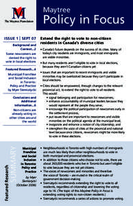 Government in Canada / Politics of Canada / Human migration / Voter turnout / Suffrage / Non-citizens / Elections in Canada / Electronic voting / Citizenship / Politics / Elections / Government
