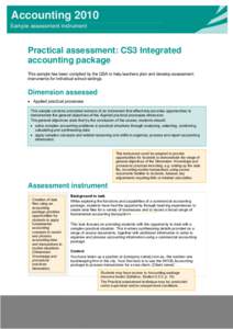 Accounting 2010: Sample assessment instrument