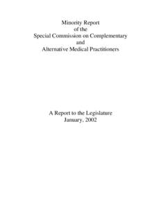 Microsoft Word - Final Commission report in opposition to licensure1-02.doc