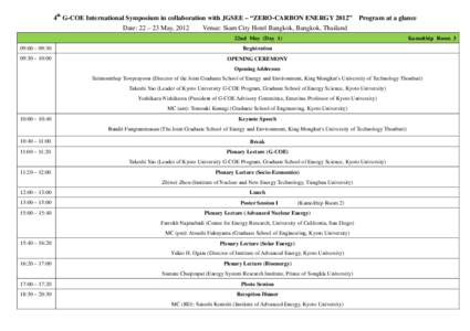 Joint Graduate School of Energy and Environment / Kyoto / Japan / Asia / Education / Kansai Big Six / National Seven Universities / Energy in Thailand