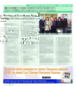NONPROFIT OF THE MONTH - FEBRUARY[removed]The Bridge of Southern New Mexico 3600 ARROWHEAD DRIVE • [removed] • WWW.THEBRIDGEOFSNM.COM Mission: The Bridge of Southern New Mexico