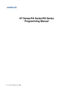 HT Series/PA Series/RH Series Programming Manual V[removed]  1