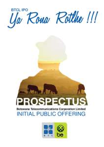 BTCL IPO  Prospectus Botswana Telecommunications Corporation Limited  Initial Public Offering