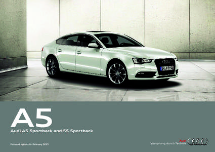 A5  Audi A5 Sportback and S5 Sportback Price and options list February 2015