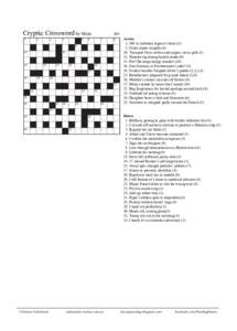 Cryptic Crossword by Nixie