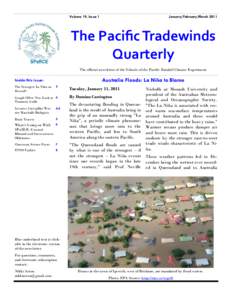 Volume 19, Issue 1  January/February/March 2011 The Pacific Tradewinds Quarterly