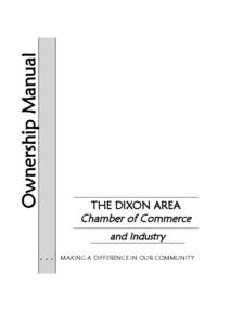 Ownership Manual  THE DIXON AREA Chamber of Commerce and Industry ...